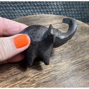 Miniature Cast Iron Botero Elephant